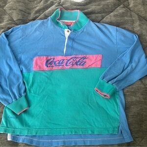 Vintage Coca-Cola Blue/Green Logo long sleeved shirt